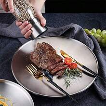 Stainless Steel Round Salad Plate 26cm 4pcs - Set of 4 sanded silver 26cm - View 5