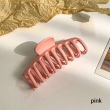 1入 約4.13in 韓式簡約龍骨浴化妝頭髮夾子，適用於女性工作日的日常通勤，優雅的髮夾為派對增添光彩，時尚霧面髮夾，夾緊整齊容易固定 - 彩色 - 查看 4