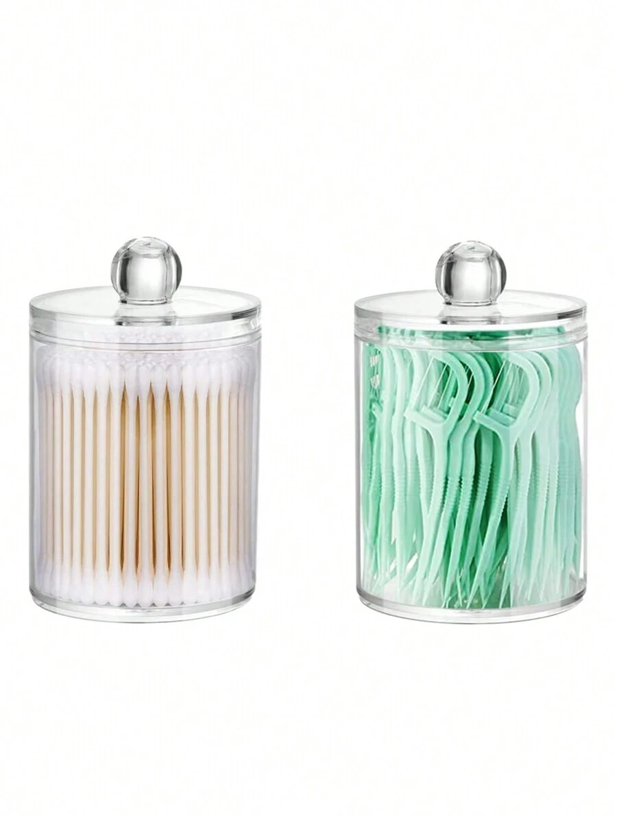 1pc Transparent Acrylic Bathroom Swab Storage Rack | SHEIN USA