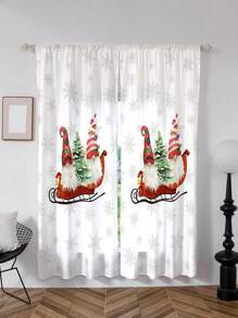 1 Miếng In Giáng sinh Mô hình Rèm - Màu sắc khác nhau - Xem 1