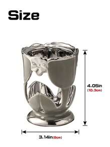 One Unique Style Ceramic Toothbrush Holder, Suitable For Home And Hotel Use - Grey - View 4