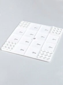 1套(1入/套)塑料插銷板,無需鑽孔,可掛在客廳、廚房、臥室和學生宿舍的牆上架子 - 白色 - 查看 9