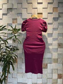 Women Dresses - 玫瑰紅 - 查看 2