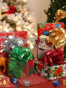 12 件拉花蝴蝶结丝带用于礼品包装，6 英寸大拉领带蝴蝶结用于礼品篮，酒瓶装饰缎带和绒球花用于婚礼派对生日装饰，圣诞节