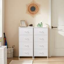 Sweetcrispy Drawers Dresser Chest Of 4 Drawers,Metal Frame And Wood Top