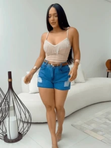 Women Tops - Màu be - Xem 3