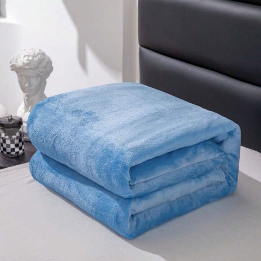 Blue Coral Fleece Blanket - Blue - View 1