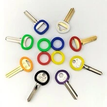 5/10 cái Phối màu Silicone Đàn hồi Chìa khóa Bộ Linh hoạt Chìa khóa bìa Chìa khóa Tag bìa Đối với Dễ Cửa Móc chìa khóa - Nhiều màu - Xem 3