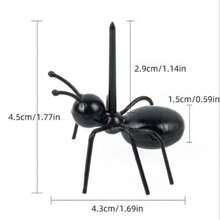 12 cái Con kiến Di chuyển Nhà Đĩa trái cây Bộ & Tăm xỉa răng Hộp đựng cơm Trang trí , Đóng hộp - màu đen - Xem 2