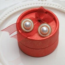 1 对复古风格天然淡水 9-10 毫米白色纽扣珍珠耳钉，925 纯银耳环，优雅经典，适合女性作为日常佩戴和节日礼物 - 金黃色 - 查看 13