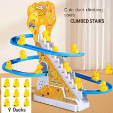 自动爬楼梯鸭子电动轨道玩具，圣诞节、万圣节、生日给孩子的贴心礼物