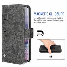 Wallet Phone Case Compatible With Samsung Galaxy Perx Crown Refine Aura Z Fold 2 Z2 Z3 Z4 Z5 Zfold Fold2 Fold3 Fold4 Fold5 AO1 AO2 AO2S AO3 AO3S AO4 AO4E A 01 02S 03 03S 20e 30 31 32 33 34 40 41 42 50 51 52 53 54 70 71 72 73 14A 23A 54A 24S 23S 22S 21S 20S 10S 9S 8S 7S 6S S24+ S23+ S22+ S21+ S20+ S10+ S9+ S8+ S7edge S23plus S22plus S21plus S20plus S10plus S9plus S8plus S24ultra S23ultra S22ultra S21ultra S20ultra S23FE S21FE S20FE EF G5 M12 M13 F12 Leather Mobile Cell Flip Cover With Credit Card Holder Slot Lanyard Wrist Strap Purse Stand Women Girls Black - Black - View 4