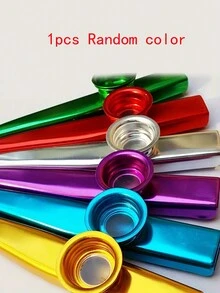 1pc Metal Kazoo Flute Mouth Musical Instrument For Beginners, Compact And Convenient To Carry, Random Color - Multicolor - View 4