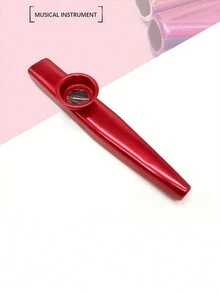 1pc Metal Kazoo Flute Mouth Musical Instrument For Beginners, Compact And Convenient To Carry, Random Color - Multicolor - View 2