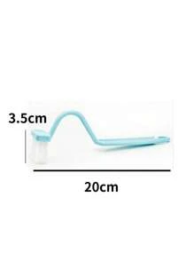 5入組藍色小馬桶刷,s形手柄,塑料材質,可清潔死角,裂縫,馬桶,水槽,檯面等