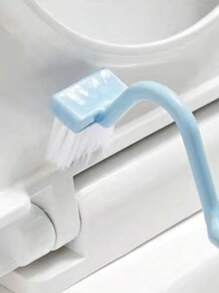 5入組藍色小馬桶刷,s形手柄,塑料材質,可清潔死角,裂縫,馬桶,水槽,檯面等