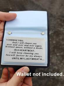 挖掘卡片錢包,為男友/丈夫插入一份禮物。他在聖誕節,聖誕節和情人節婚禮時從妻子、朋友和新郎得到了一張訂婚卡。父親節羊皮紙禮物。 - 銀色 - 查看 3