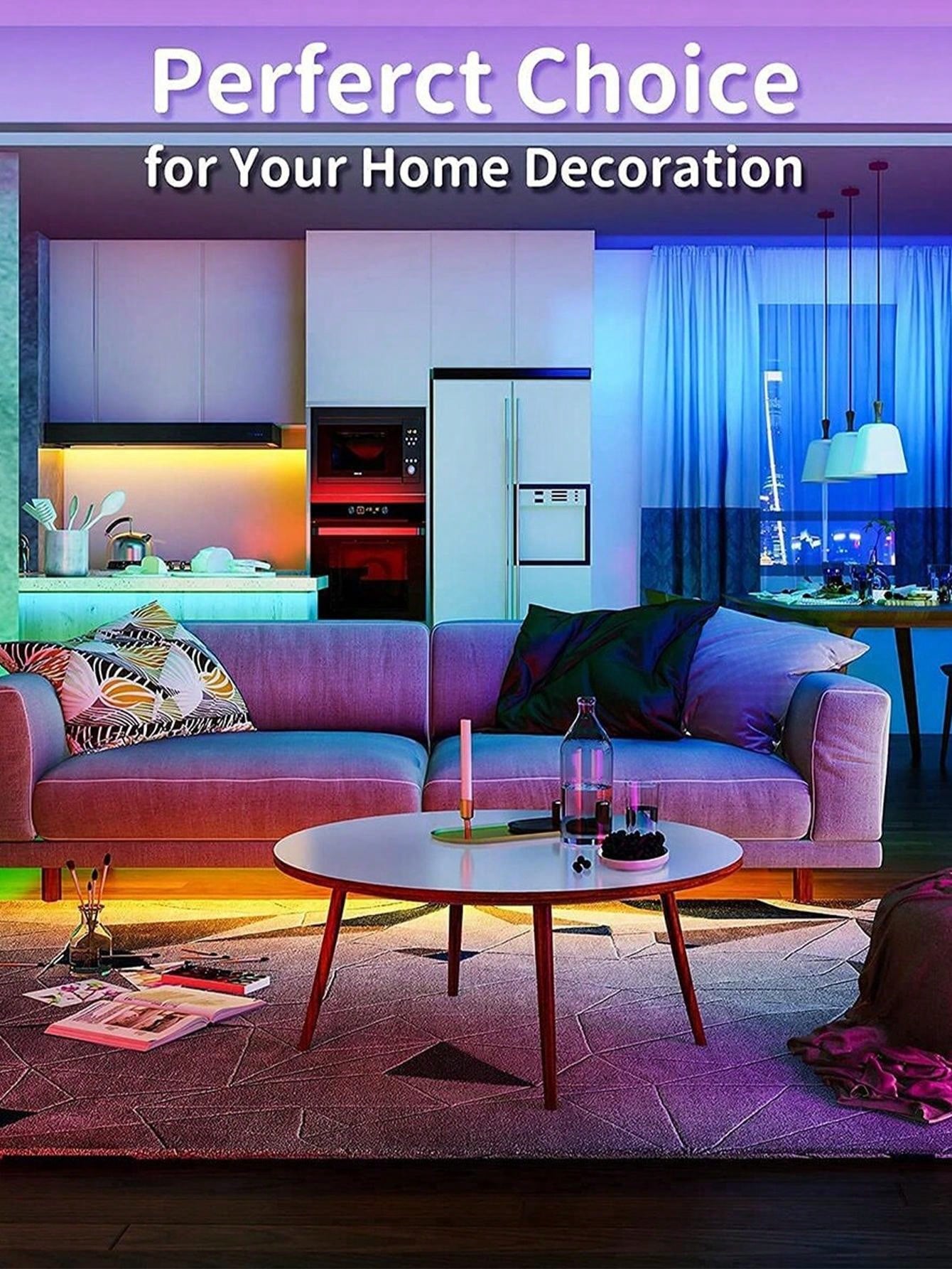 131ft/100ft Rgb 5v Smart Led Strip Light With 44key Remote Controller