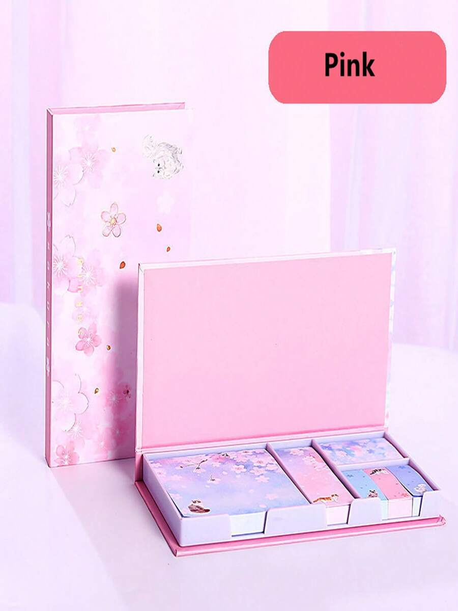 1 Miếng Keo dán Ghi chú dính Bộ Với Và Sự tiện lợi - Hồng - Xem 1