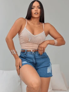 Women Tops - Màu be - Xem 4