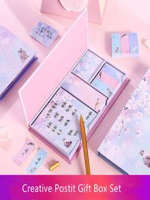 1 Miếng Keo dán Ghi chú dính Bộ Với Và Sự tiện lợi - Hồng - Xem 2