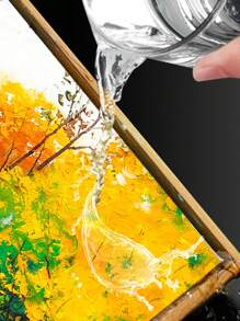 5入組金屬金色亞克力油漆diy玻璃繪畫,裝飾用途