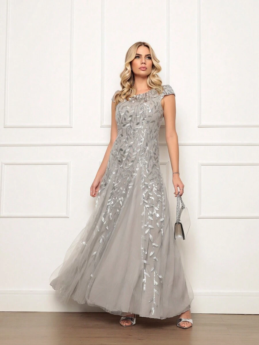 Women Dresses - 灰色 - 查看 1