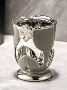 One Unique Style Ceramic Toothbrush Holder, Suitable For Home And Hotel Use - Grey - View 1