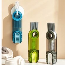 2入組u形杯清潔刷,3合1 U形杯清潔刷,適用於清潔家用保溫杯、玻璃杯、嬰兒奶瓶蓋、冰塊模具等