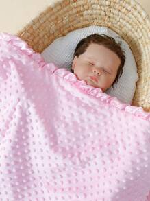 momscare 1pc Soft Fleece Baby Swaddle Blanket Love Valentine - Pink - View 2