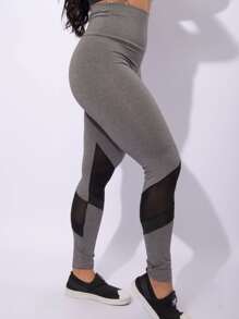 Women Sports Leggings - 灰色 - 查看 1