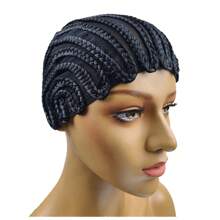 Crochet Braids Cap Braiding Wigs Cap Black Cornrow Wig Cap Synthetic Wigs Mesh Cap For Making Wig - Black - View 3