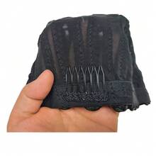 Crochet Braids Cap Braiding Wigs Cap Black Cornrow Wig Cap Synthetic Wigs Mesh Cap For Making Wig - Black - View 4