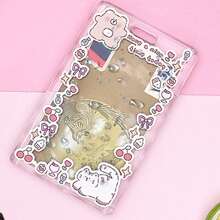 1個透明滑動式保護套,可愛的公車和地鐵卡套,便攜的卡片袖珠寶式id卡套 - 無色 - 查看 4