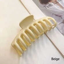 1入 約4.13in 韓式簡約龍骨浴化妝頭髮夾子，適用於女性工作日的日常通勤，優雅的髮夾為派對增添光彩，時尚霧面髮夾，夾緊整齊容易固定 - 彩色 - 查看 8