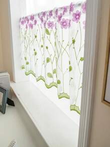 1pc Short Curtain Embroidered Gauze Curtains And Curtains - Multicolor - View 4