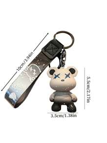 1pc Mini Color Changing Chameleon Bear Plush Toy For Adult, Portable Cartoon Toy - Multicolor - View 2