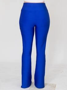 Women Pants - 寶藍色 - 查看 2