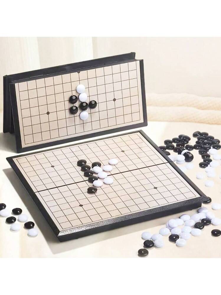 Jeu De Go Magnétique Alomejor - Échiquier Pliable Avec Pierres - Jeu