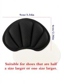 鞋跟垫，防摩擦防滑高跟鞋垫，女式运动鞋鞋垫，男式正装鞋，鞋跟防滑垫，大号，小号，1/2 包 - 黑色 - 查看 4