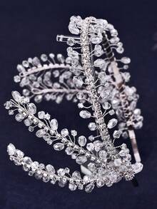 1 件手工水晶女式新娘頭帶,新娘髮型配件,伴娘頭飾禮物