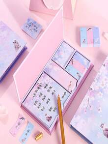 1 Miếng Keo dán Ghi chú dính Bộ Với Và Sự tiện lợi - Hồng - Xem 3