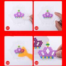 1set/2000pcs Magic Aqua Beads Diy Kit For Adults With Keychain Pendant, Puzzle Toy, Handmade Gift For Friends - Multicolor - View 4