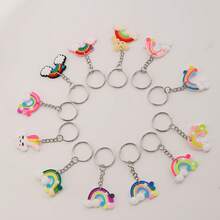 12 cái Silicone Cầu vồng Móc chìa khóa - Nhiều màu - Xem 2