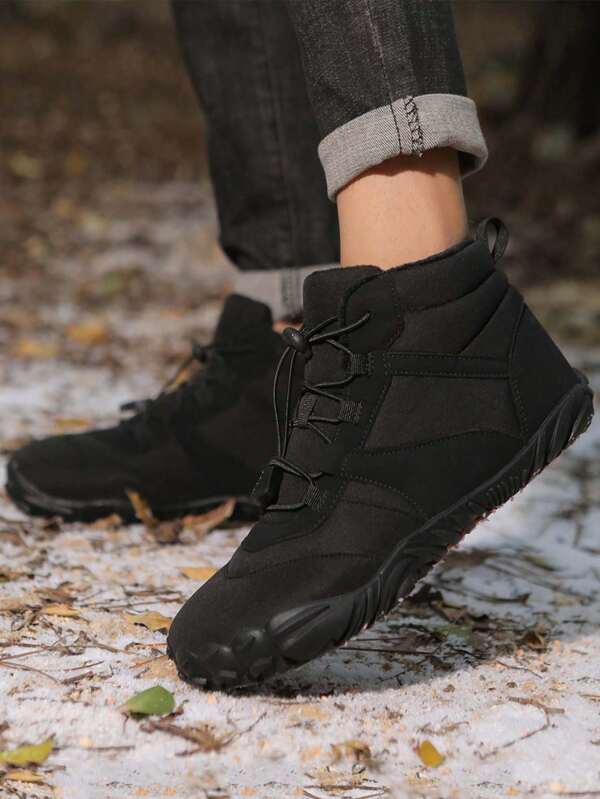 Women's Winter Outdoor Hiking Shoes, Warm Thermal Lined Snow Boots, Five-Toe Insulated Shoes