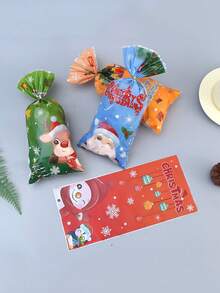 50入混合包裝聖誕糖果袋聖誕禮品袋聖誕派對禮物袋餅乾包裝袋