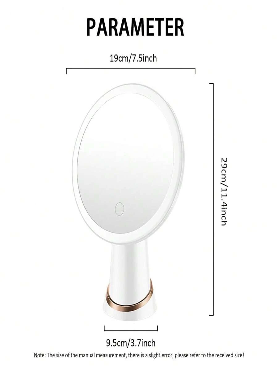Espejo De Maquillaje Con Luz Led Inteligente Para Tocador, Dormitorio, Multi-funcional De Alta Calidad - Blanco - Ver 1