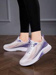 2024 New Arrival Women's Breathable Lightweight Knitted Mesh Shoes, Outdoor Leisure Sports Shoes With Anti-Slip Shock Absorbing Soft Soles, Versatile Running Shoes