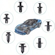 Automotive Staples 925 Pcs 26 Models With Staple Remover, Car Bumper Retainer Clips, Plastic Rivets, Tailgate Handle Fasteners, Push Pin Rivet Set, Panel Fender Clips - Black - View 5