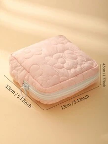 簡約便攜式花卉拉鍊化妝包和衛生袋,適合女士/女孩旅行衛生巾袋洗漱包化妝包化妝包收納袋洗漱包浴室刷化妝工具餐巾零錢包迷你包衛生袋墊袋旅行零錢包商務度假度假宿舍回校女士女孩化妝收納盒化妝收納女士禮物女孩禮物女朋友禮物 - 粉色 - 查看 6